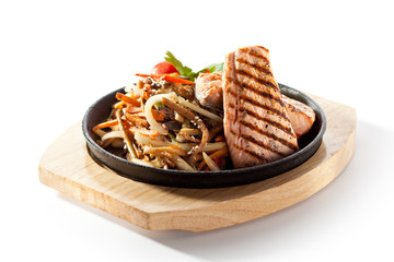 Pan-Fried Salmon with Vegetable