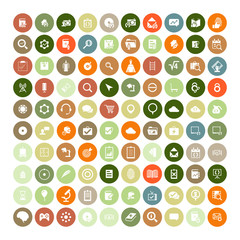 Set of 100 Universal Icons. Business, internet, web design.