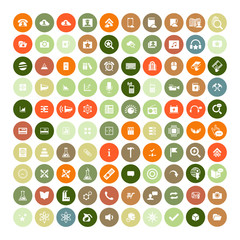 Set of 100 Universal Icons. Business, internet, web design.