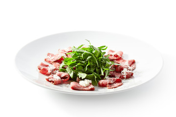 Meat Carpaccio with Rocket Salad