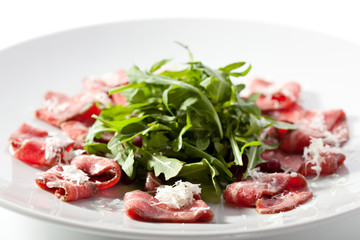 Meat Carpaccio with Rocket Salad