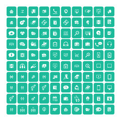 Set of 100 Universal Icons. Business, internet, web design.