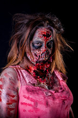 Zombie woman staring