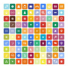 Set of 100 Universal Icons. Business, internet, web design.