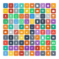 Set of 100 Universal Icons. Business, internet, web design.