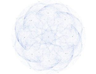 Geometry of Space series. Visually attractive backdrop made of conceptual grids curves and fractal elements suitable as element