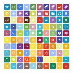 Set of 100 Universal Icons. Business, internet, web design.