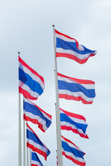 group of national flag of Thailand