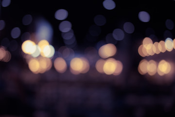 Bokeh light vintage color tone background