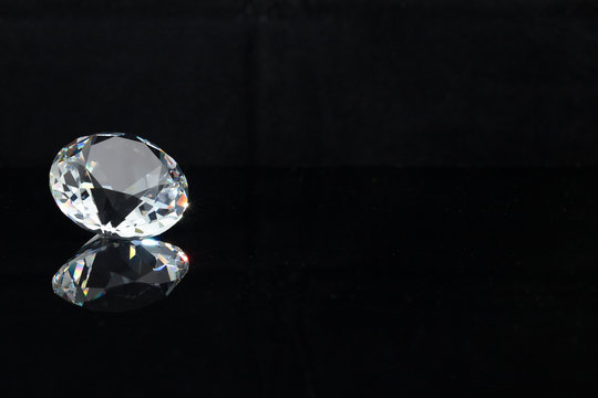 diamond on black background