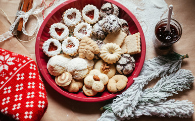 Fototapeta na wymiar Various Christmas Cookies