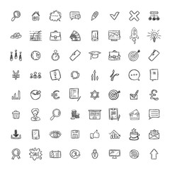 Universal Doodle Icons For Mobile and Web