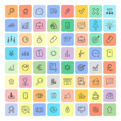 Universal Doodle Icons For Mobile and Web