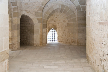 corridor of an ancient castle
