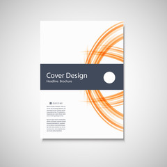 Abstract color line element. Wave brochure design for your cover, book, magazine or presentation