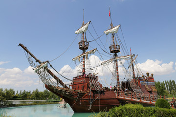 Pirate Ship in Sazova Science, Art and Cultural Park in Eskisehi