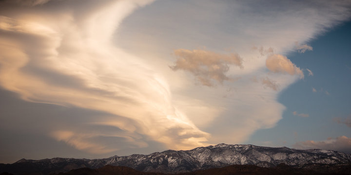 Clouds over the Sierra mountains, Nevada, USA