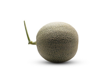 fresh melon from japan isolated on the white background