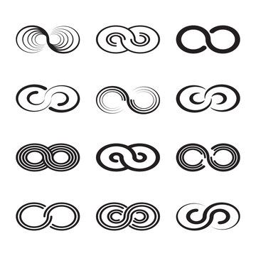 Infinity symbol icons vector illustration