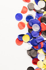 Party confetti background with copy space