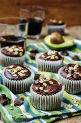 avocado oats chocolate muffins