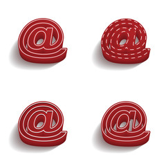 ikona 3D z obrysem zestaw © vempireart