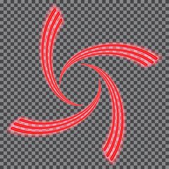 Obraz premium Vector illustration of abstract background with blurred magic neon light curved lines