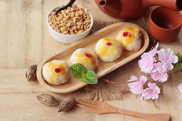 Festival moon cake - Chinese cake and tea.