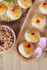 Festival moon cake - Chinese cake and tea.