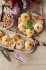 Festival moon cake - Chinese cake and tea.
