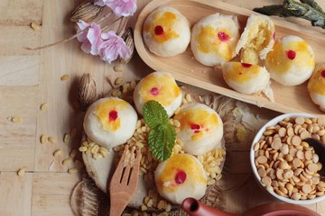 Festival moon cake - Chinese cake and tea.