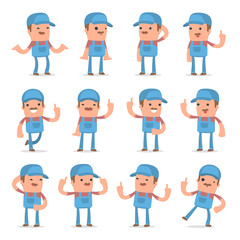 Set of Intelligent and Clever Character Technician visited great