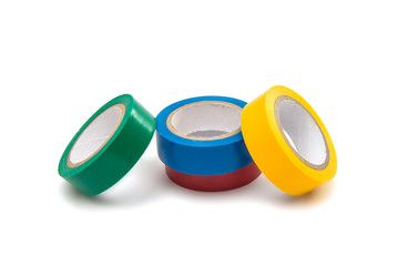 colored insulating tape isolated