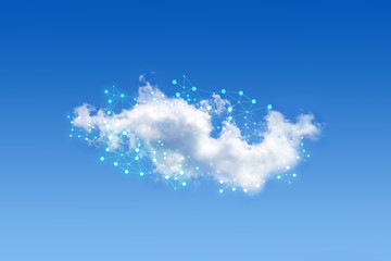 connessione, cloud, internet, nuvola,