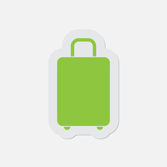 simple green icon - suitcase