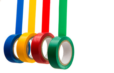 colored insulating tape isolated