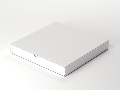 White carton package. 3d rendering