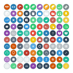 Set of 100 Universal Icons. Business, internet, web design.