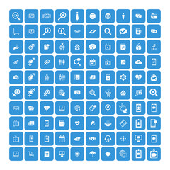 Set of 100 Universal Icons. Business, internet, web design.