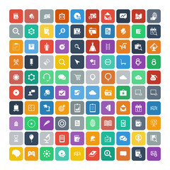 Set of 100 Universal Icons. Business, internet, web design.