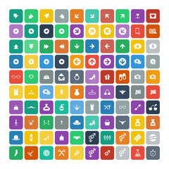 Set of 100 Universal Icons. Business, internet, web design.