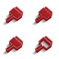 ikona 3D z obrysem zestaw