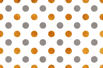 Watercolor polka dot background.