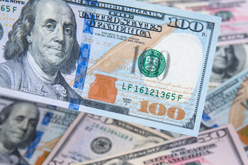 Obraz na płótnie Canvas American money.USA dollars banknote.