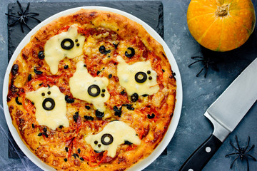 Ghost Halloween Pizza