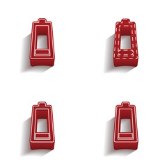 ikona 3D z obrysem zestaw © vempireart