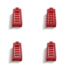 ikona 3D z obrysem zestaw © vempireart