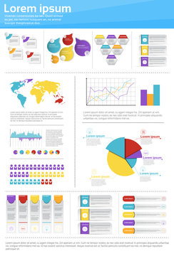 Graph Set Finance Diagram Infographic Icon Financial Business Chart