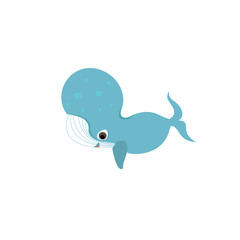 vector whale icon or illustration
