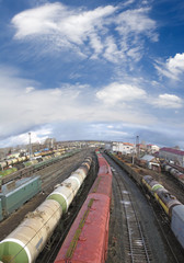 Fototapeta na wymiar Railway. Cargo transportation